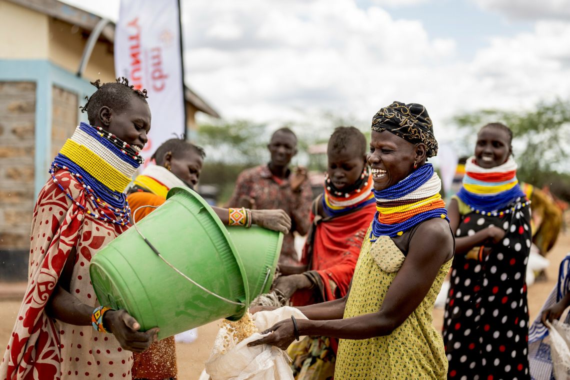 Humanitarian action: In 2023, CBM and its local partners provided relief and recovery efforts to 136,000 people affected by natural disasters. For example, during the devastating drought in the Turkana district, a mother named Akuuta from Kenya and her children received support.<br/>